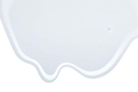 close up of  a white paint splash on white background with clipping pathの写真素材