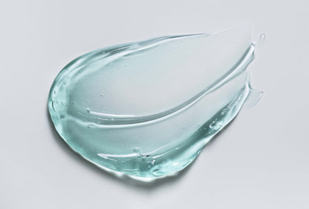 close up of  a cream drop on white background with clipping pathの写真素材