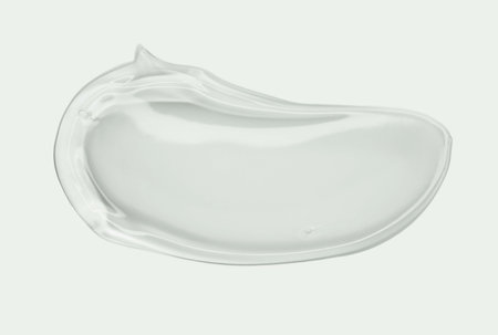 close up of  a white cream drop on white background with clipping pathの写真素材