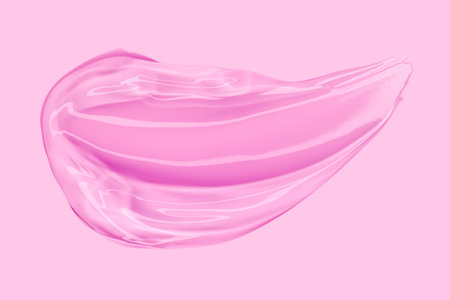 pink paint splash isolated on white background, 3d render illustrationの写真素材