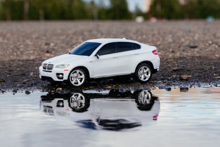 The toy car looks like a real one.のeditorial素材