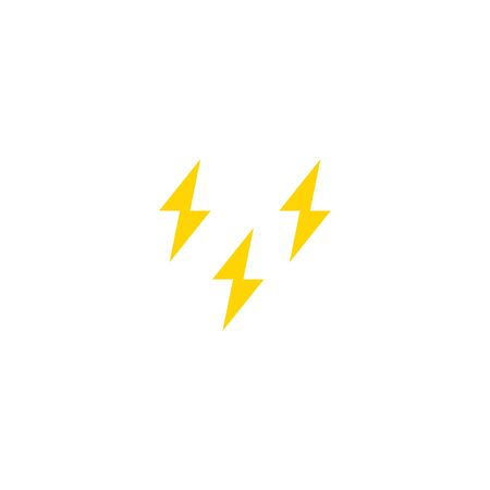 Weather icon, thunderstorm icon, flat simple design. Vector isolated illustration. Can be using for...