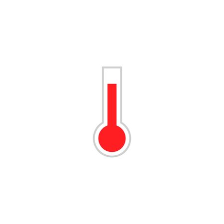 Thermometer icon with positive temperature. Vector illustration.のイラスト素材
