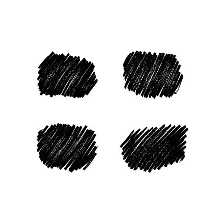 Set strokes with marker. Vector isolated illustration.のイラスト素材