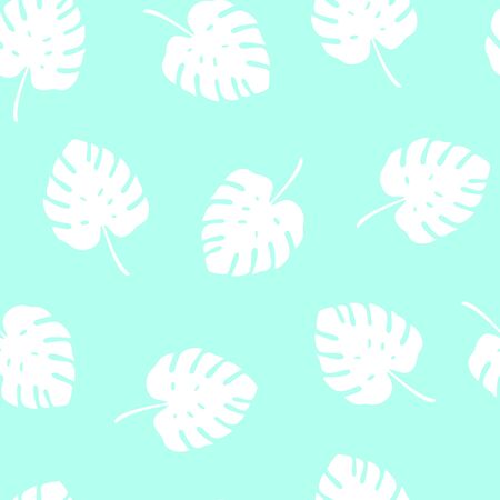 Tropical seamless pattern with leaves. Vector illustration.のイラスト素材