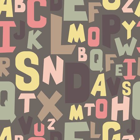 Baby letters seamless pattern.のイラスト素材