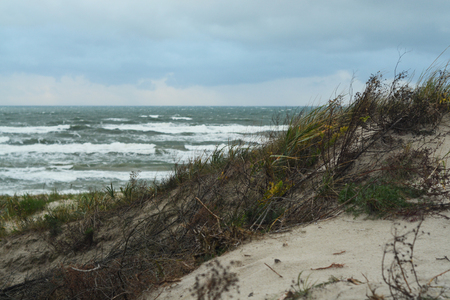 rain over the Baltic Sea, October 2017の写真素材