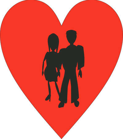 loving woman and the manのイラスト素材