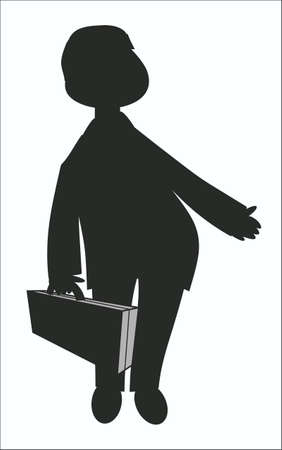 contour of the person with a suitcaseのイラスト素材
