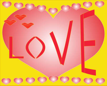 The love and is a lot of heartsのイラスト素材