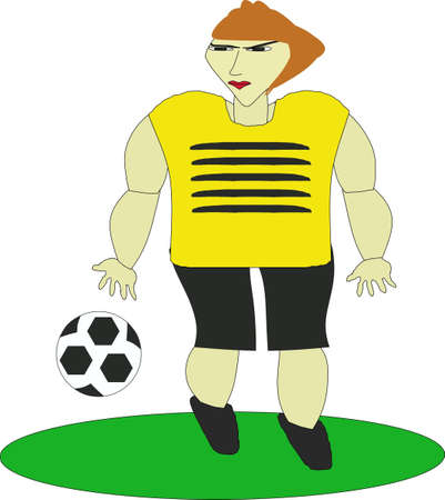 the man with a ballのイラスト素材