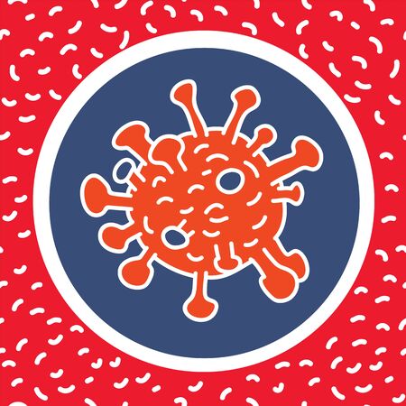 Vector coronavirus COVID 19 seamless repeating pattern.のイラスト素材