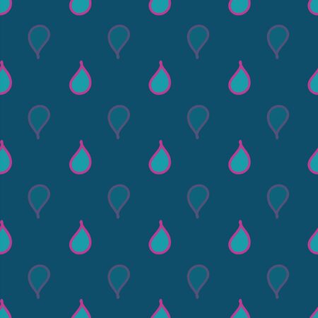 Vector seamless pattern with raindrops in rows.のイラスト素材