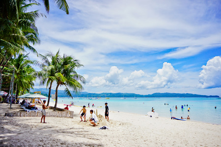 White Beach Station 2 Boracay Aklan Philippinesのeditorial素材