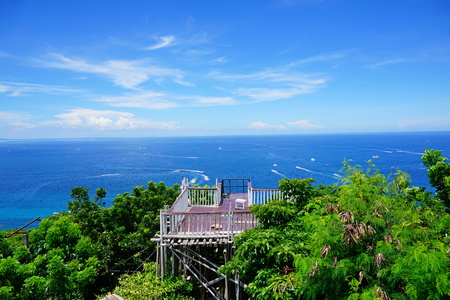 Boracay View from Mt Luho in Akhlan Phiippninesの写真素材