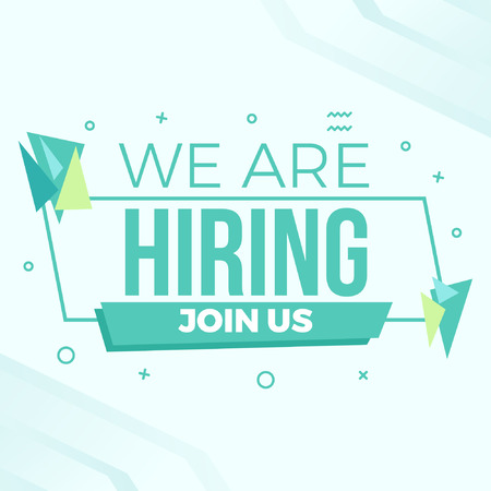 We are hiring background in flat styleのイラスト素材