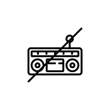 off radio icon. Perfect for application, web, logo and presentation template. icon design line styleのイラスト素材