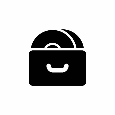 archive disc icon. Perfect for application, web, logo and presentation template. icon design solid styleのイラスト素材