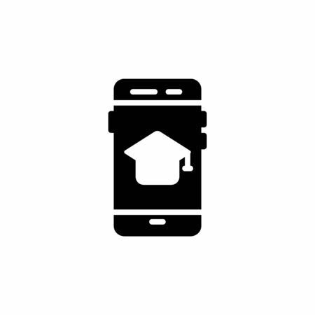 application icon. online learning and course icon. Perfect for application, web, logo and presentation template. icon design solid styleのイラスト素材