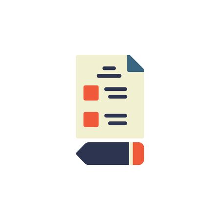 test icon. online learning icon. perfect for application, web, logo and presentation template. icon design flat styleのイラスト素材