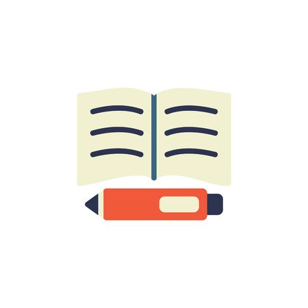 study icon. online learning icon. perfect for application, web, logo and presentation template. icon design flat styleのイラスト素材