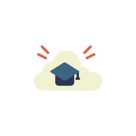 internet school icon. online learning icon. perfect for application, web, logo and presentation template. icon design flat styleのイラスト素材