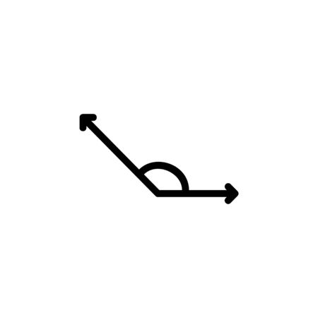 obtuse angle and mathematics icon. Perfect for application, web, logo, game and presentation template. icon design line styleのイラスト素材