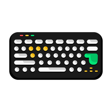 keyboard Illustration. Perfect for product, application, book, website,  presentation, and other product. illustration flat color styleのイラスト素材