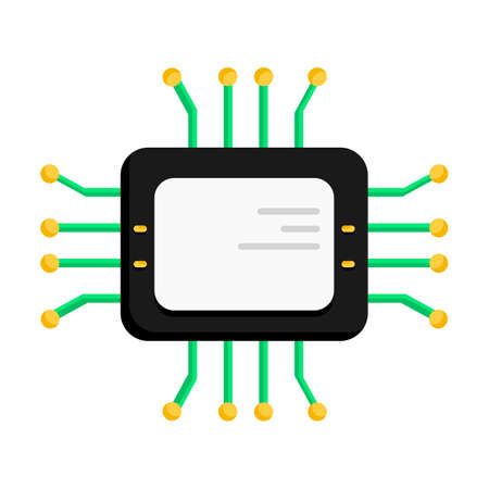 Chip illustration design. Perfect for website, application, game, logo, presentation template,...