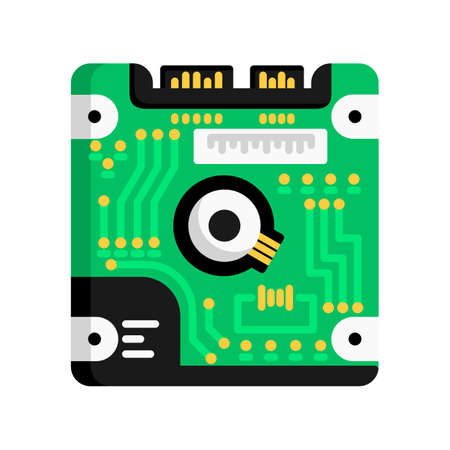 Hard Drive Illustration Design. Perfect for , background, website, presentation design template and other product. Illustration Design Flat Styleのイラスト素材
