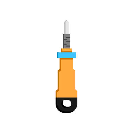 screwdriver and tool illustration design. perfect for website, icons, info graphics, book, presentation and more product. illustration design colorful and flat styleのイラスト素材