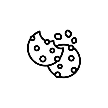 cookies vector icon. bakery icon outline style. perfect use for logo, presentation, website, and more. simple modern icon design line styleのイラスト素材