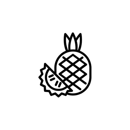 pineapple vector icon. fruit icon outline style. perfect use for icon, logo, illustration, website, and more. icon design line styleのイラスト素材