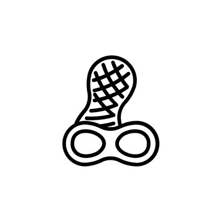 peanut vector icon. fruit icon outline style. perfect use for icon, logo, illustration, website, and more. icon design line styleのイラスト素材