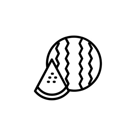 watermelon vector icon. fruit icon outline style. perfect use for icon, logo, illustration, website, and more. icon design line styleのイラスト素材