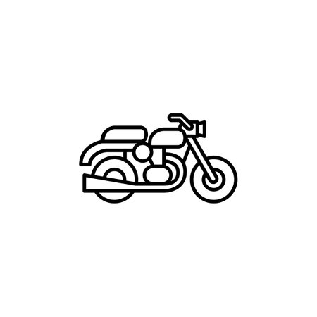 motorcycle vector icon. transportation and vehicle icon outline style. perfect use for icon, logo, illustration, website, and more. icon design line styleのイラスト素材