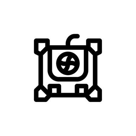 cooling pad vector icon. computer component icon outline style. perfect use for logo, presentation, website, and more. simple modern icon design line styleのイラスト素材