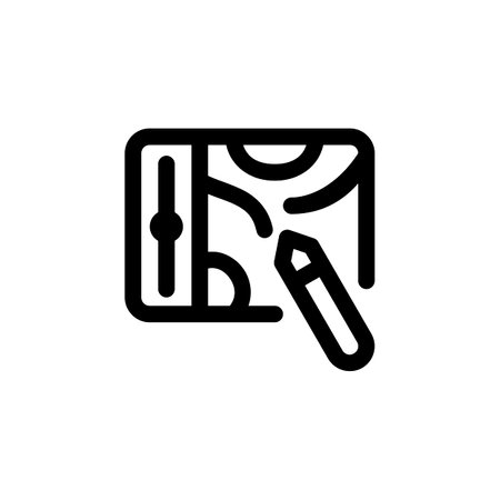 pen display vector icon. computer component icon outline style. perfect use for logo, presentation, website, and more. simple modern icon design line styleのイラスト素材
