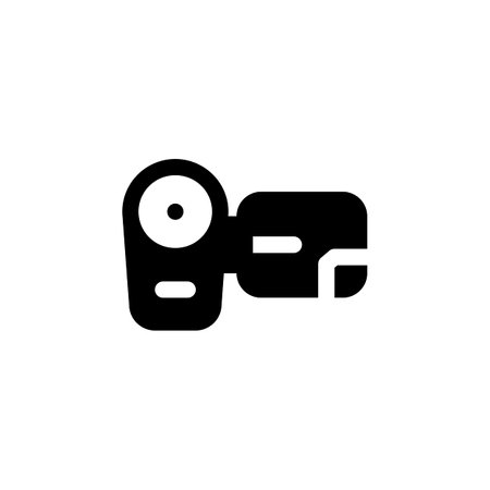 handy cam vector icon. computer component icon outline style. perfect use for logo, presentation, website, and more. simple modern icon design solid styleのイラスト素材