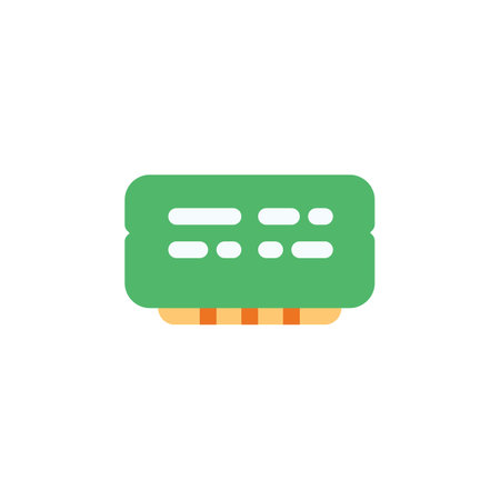 ram vector icon. computer component icon flat style. perfect use for logo, presentation, website, and more. simple modern icon design flat styleのイラスト素材