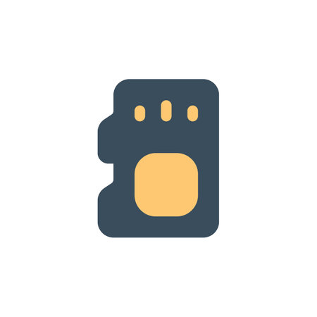 memory card vector icon. computer component icon flat style. perfect use for logo, presentation, website, and more. simple modern icon design cartoon styleのイラスト素材