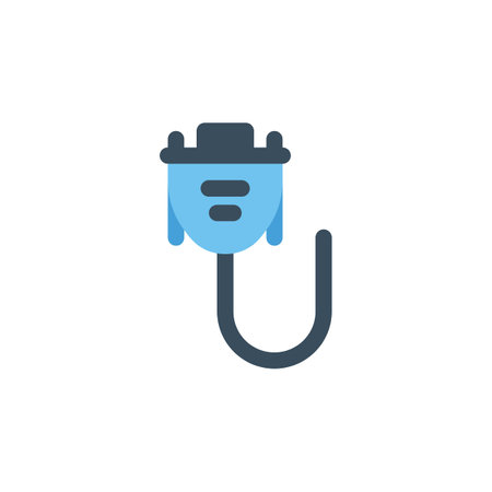 vga cable vector icon. computer component icon flat style. perfect use for logo, presentation, website, and more. simple modern icon design flat styleのイラスト素材