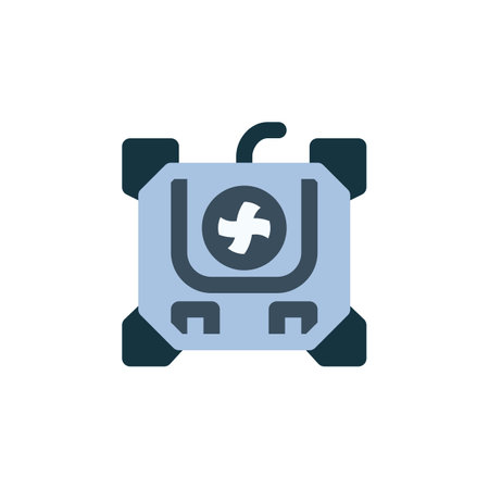 cooling pad vector icon. computer component icon flat style. perfect use for logo, presentation, website, and more. simple modern icon design flat styleのイラスト素材