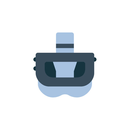 vr glasses vector icon. computer component icon flat style. perfect use for logo, presentation, website, and more. simple modern icon design flat styleのイラスト素材