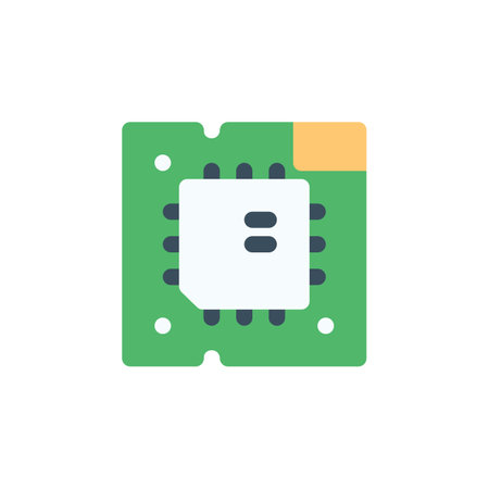 cpu vector icon. computer component icon flat style. perfect use for logo, presentation, website,...
