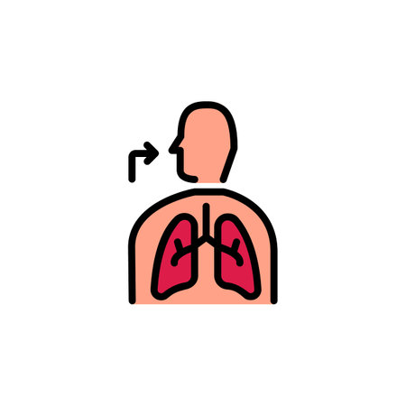 respirator vector icon. medicine icon color outline style. perfect use for logo, presentation, website, and more. simple modern icon design filled line styleのイラスト素材
