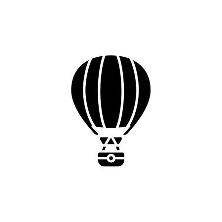air balloon vector icon. transportation and vehicle icon solid style. perfect use for icon, logo, illustration, website, and more. icon design solid styleのイラスト素材