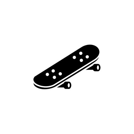 skateboard vector icon. transportation and vehicle icon solid style. perfect use for icon, logo, illustration, website, and more. icon design solid styleのイラスト素材