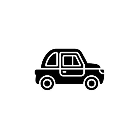 car vector icon. transportation and vehicle icon solid style. perfect use for icon, logo, illustration, website, and more. icon design solid styleのイラスト素材