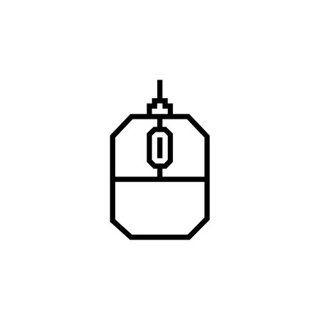 mouse vector icon. computer component icon outline style. perfect use for logo, presentation, website, and more. simple modern icon design line styleのイラスト素材